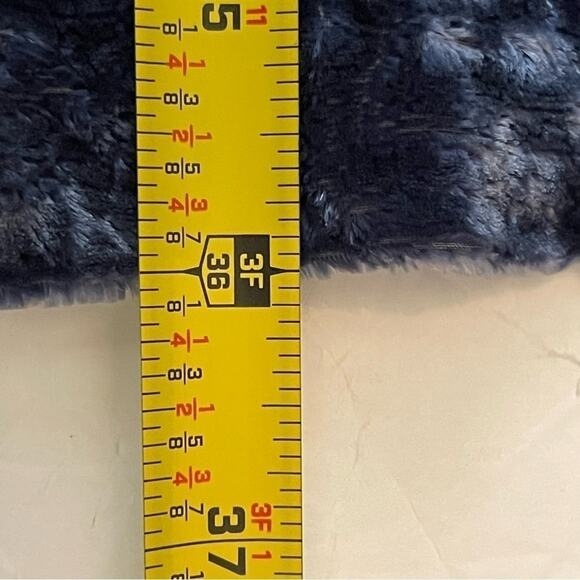 Cynthia Steffe Metallic Blue Crush Velvet Silk Blend Babydoll Dress Size 10 - Picture 12 of 12